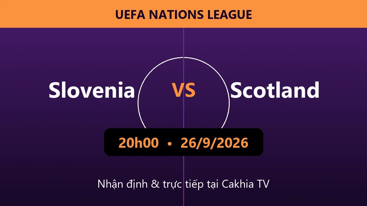 Nhận định Slovenia vs Scotland 20h00 ngày 26/9/2026