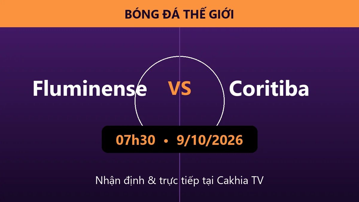 Nhận định Fluminense vs Coritiba 07h30 ngày 9/10/2026