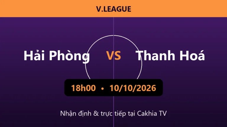 Nhận định Hải Phòng vs Thanh Hoá 18h00 ngày 10/10/2026